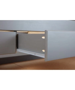 LETTO SINGOLO CON 3 CASSETTI E LETTO ESTRAIBILE IN PINO GRIGIO 90X200 CM